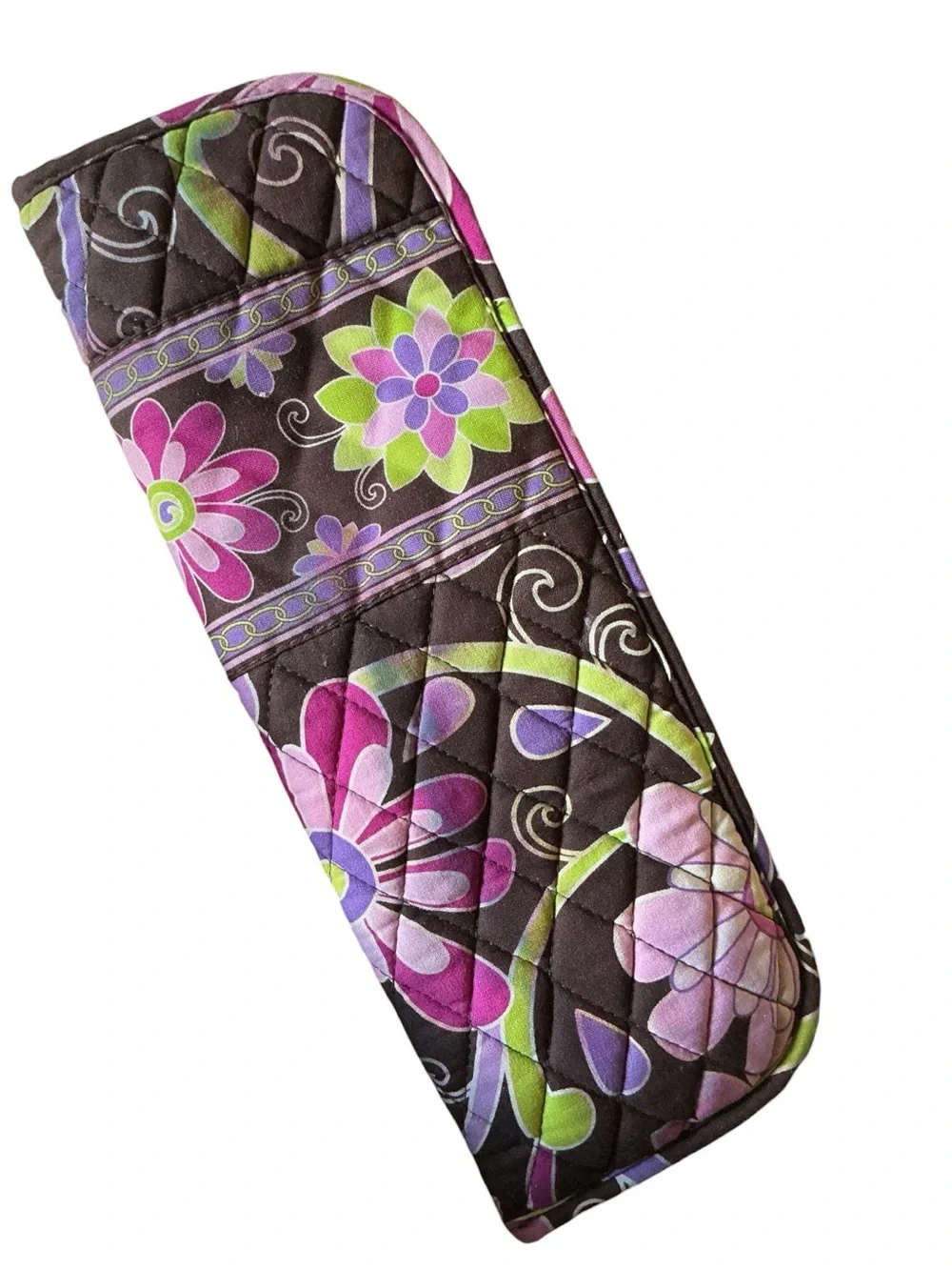 Vera Bradley Purple Punch Styling Tool Storage Case Curling Flat Iron Heat Resis
